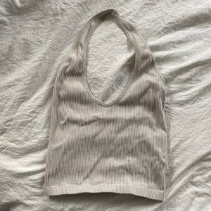 White halter top